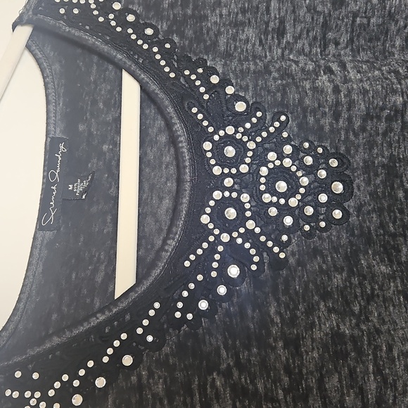 French Laundry Black Embellished Blouse - Picture 5 of 6